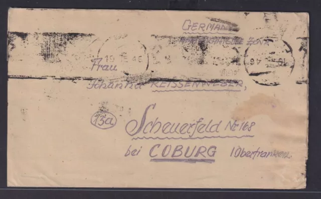 Ägypten KGF Brief Kriegsgefangenenbrief nach Scheuerfeld Coburg ME 221947 Lager