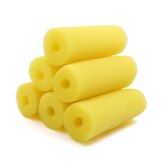 6pcs 2.6inch Dia Cylinder Aquarium Pre-Filter Sponge Filter Cartridges