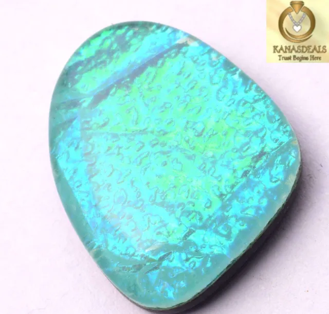 26.75 Cts Dichroic Glass Cabochon Superb Loose Gemstone 25*20 mm CTS-14949