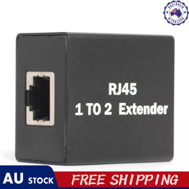 1 To 2 Ways RJ45 Female Splitter LAN Ethernet Network Adapter Cable Extender