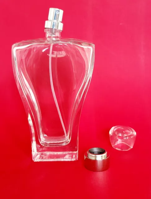 Empty glass fragrance/perfume bottles 100ml x 27 bottles made in Italy