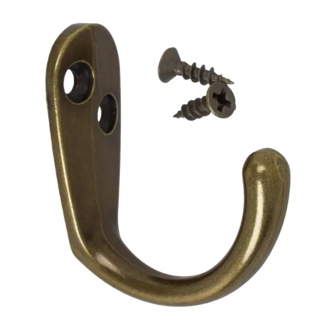 GlideRite - Antique Brass Single Coat Robe Wall Hook - 7005-AB-1