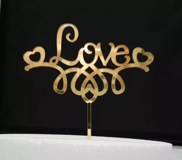 Love Romantico Topper Cake Personalizzato in PLexiglass