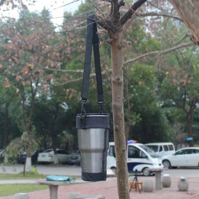 1xCup Saco Taza Soporte Bolsa Botella de agua Red Bolsa para Senderismo Bicicleta