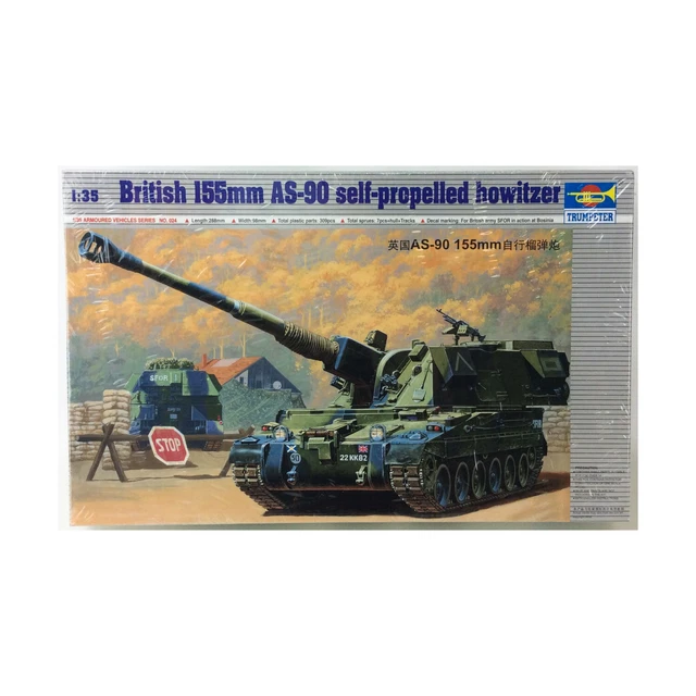 Maquette à Monter 1:35 - Obusier Automoteur Britannique AS-90 155mm - Trumpeter (ref 00324) - Plastique