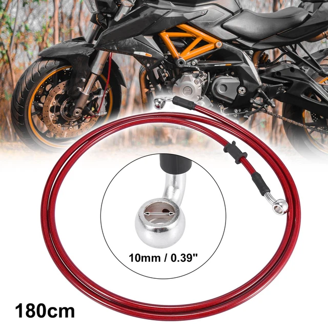 Tubo olio frizione freno moto universale 180 cm 70,87" linea tubo idraulico rosso