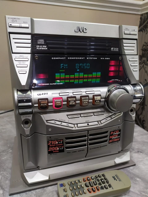 Chaîne Hi-Fi JVC MX-K30D Avec 3 Lecteurs CD, 2 Cassettes, Radio Et AUX - Fonctionne