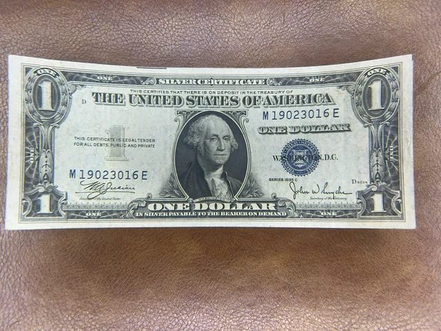 1935 One Dollar Blue Seal Note Silver Certificate Old US Bill $1