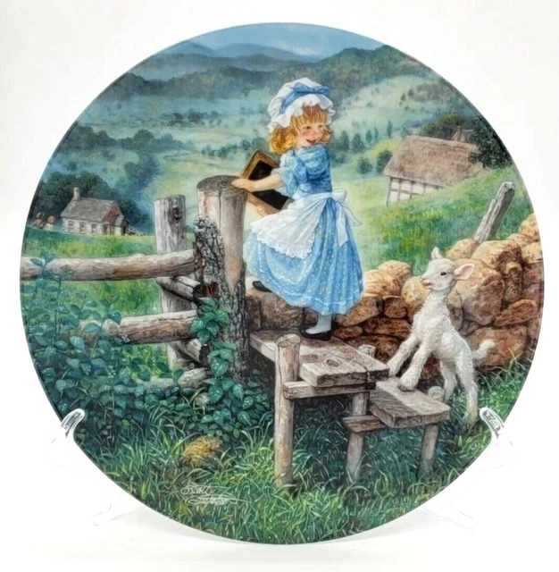 Scott Gustafson Classic Mother Goose "Mary Had A LIttle Lamb " Collector Plate 2