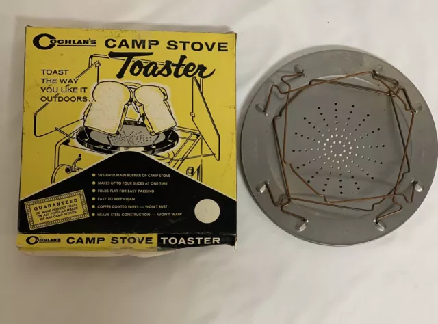 Vintage 60’s Coghlans Camp Stove 4 Slice Toaster W/Original Box Made In Canada