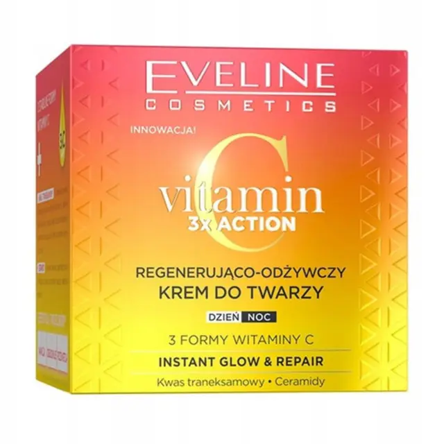 🌷Eveline Natural Vitamin C 3x Action Regenerating Nourishing Face Cream 50ml