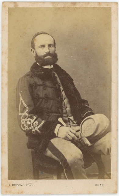 CDV circa 1865. Portrait d'un militaire allemand par Becker à Neuwied