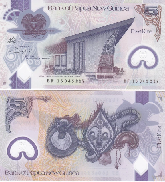 Papua New Guinea.2016,5 Kina Polymer,,P-New Uncirculated,(B)