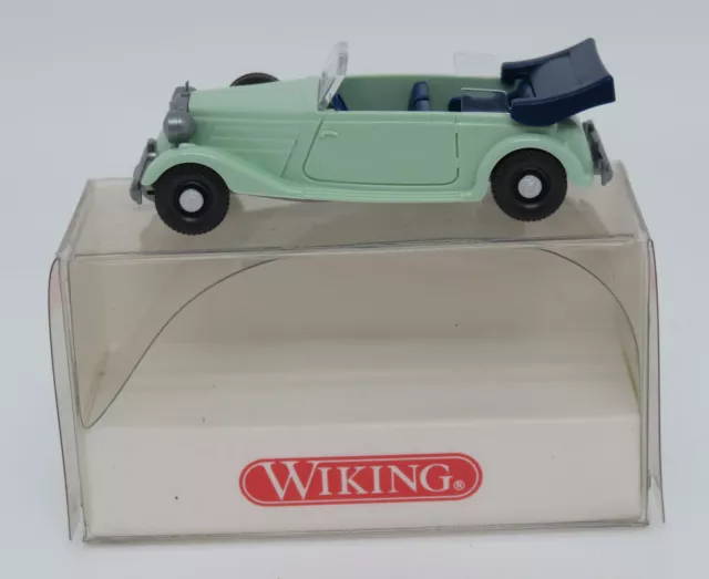 WIKING Ho 1/87 Audi Front Cabriolet Green Pale / Blase Tonneau Cover Dark Blue #