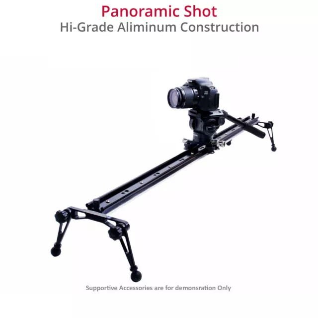 Shootvilla Linear Black Camera slider 4ft film vidéo lisse, DSLR, Sony & Nikon