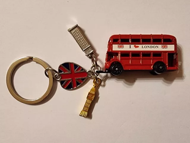 Porte clés bus à impériale de Londres en 3D - Angleterre - London - porte clé