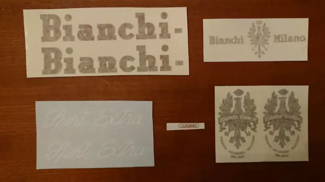 Set Completo Decalcomanie Bianchi Sport Extra Lugano Decals Stickers Kit ステッカー