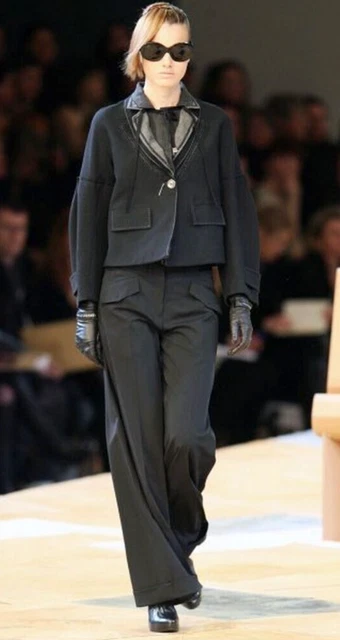 Veste En Laine Et Cuir Marithé François Girbaud - Taille L - Noire - Neuf Avec étiquette
