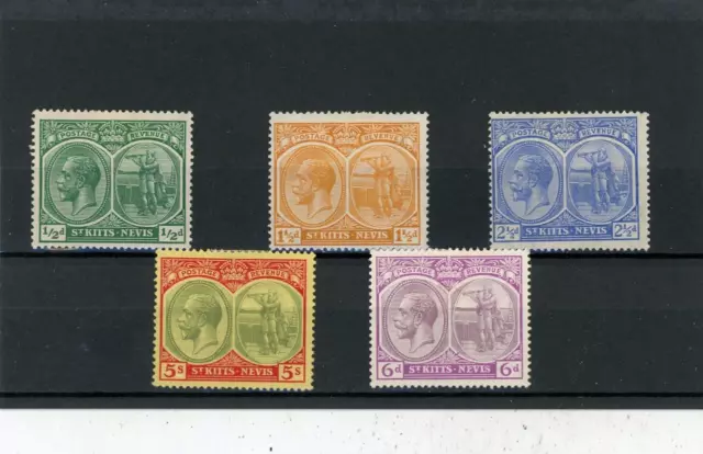 St. Kitts Nevis 1920 Scott# 24/34 Como Nuevo Bisagras Wtmrk 3