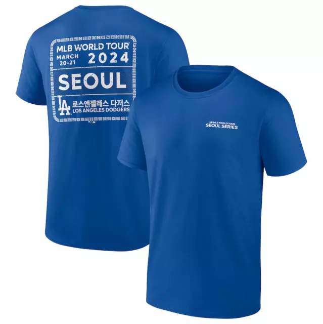 LOS ANGELES DODGERS 2024 MLB World Tour Seoul Series Stamp TShirt 20.