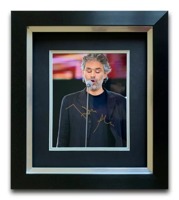 Andrea Bocelli Hand Signed Framed Photo Display - Opera Singer 1.