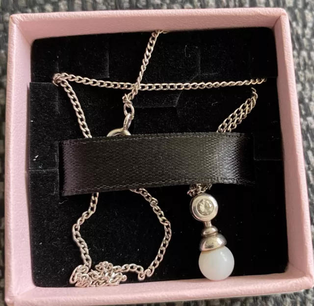 Pandora Pearl & Gemstone Single Drop Necklace