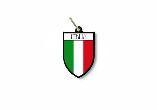 keychain key chain ring flag national souvenir shield italy italia