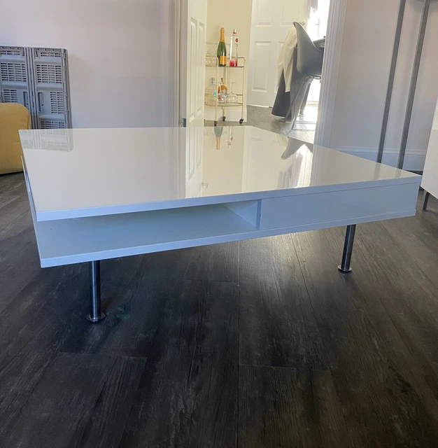 IKEA WHITE GLOSS Coffee Table TOFTERYD PicClick UK