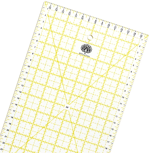 Set De 3 Règles De Couture Transparentes - 15x30 Cm, 15x15 Cm, 5x30 Cm, Avec Angles Pour Patchwork - 3