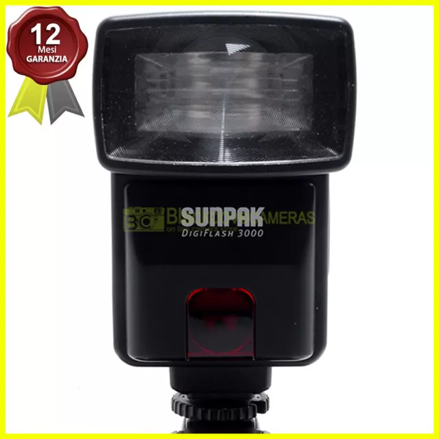 Nikon Flash Sunpak Digiflash 3000 Ttl With Reflex Digitali. N° Guide 28 To 100