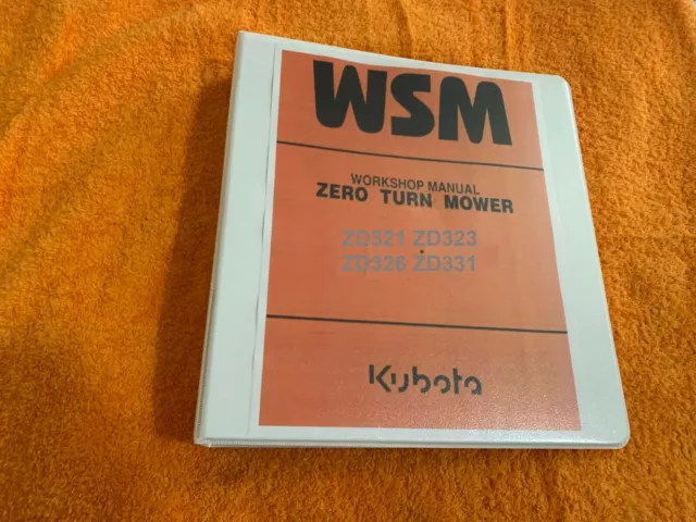 Kubota zd321 zd323 zd326 zero turn mower Workshop Service Repair Manual 