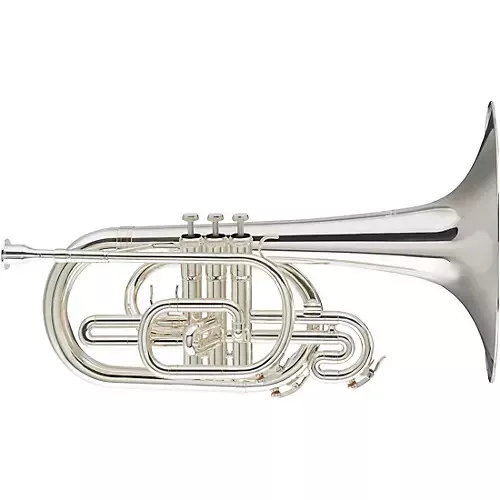 Blessing BM-111S Marching Mellophone - Silver Plate