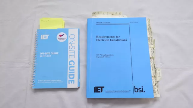 IET Wiring Regulations 18th Edition BS 7671:2018 Regs+ On Site Guide Bookmarked