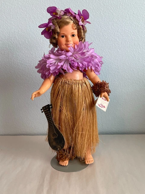 Vintage 1972 Ideal Toys Corp Shirley Temple Doll 16" Hawaiian Lei Hula Skirt
