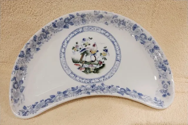 Coronaware S Hancock And Sons Ye Olde Winchester Transfer Crescent Bone Dish