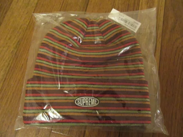 Supreme Multi Stripe Beanie Cap Red FW20 Supreme New York 2020 FW20BN60 New DS