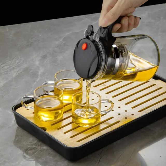 Heat Resistant Glass Teapot Puer Tea Infuser Filter High Borosilicate Heatable 3