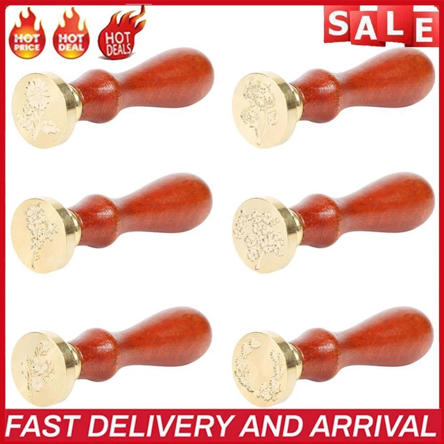DIY Sealing Wax Stamps Art Craft Plant Pattern Wax Stamps Exquisite for Envelope