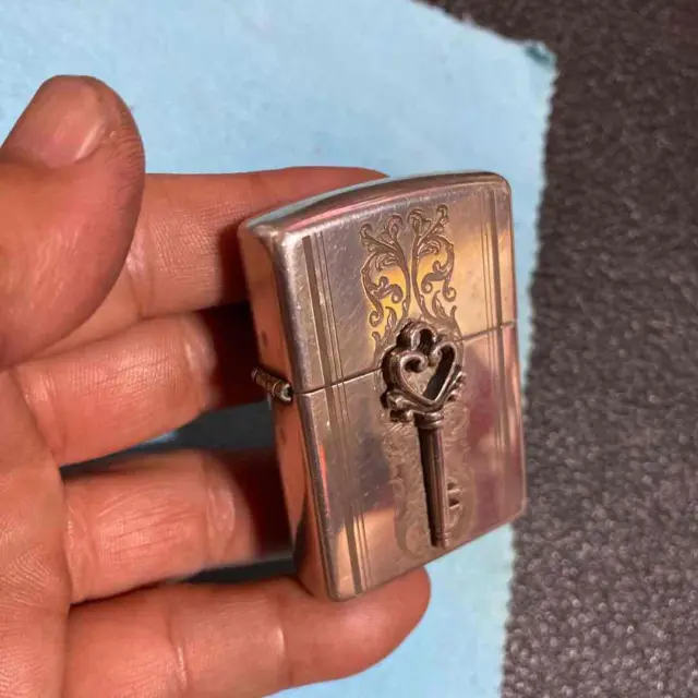 Last Price zippo sterling key heart magical key oil lighter