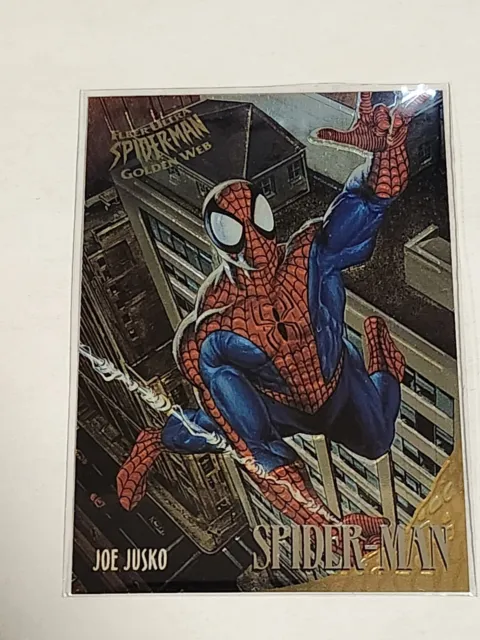 1995 Fleer Ultra Spiderman Golden Web Limited Edition - Spider-Man #7 of 9