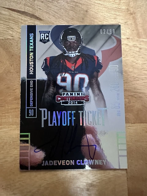 2014 Panini Contenders JADEVEON CLOWNEY Auto Rookie Playoff Ticket 2/99