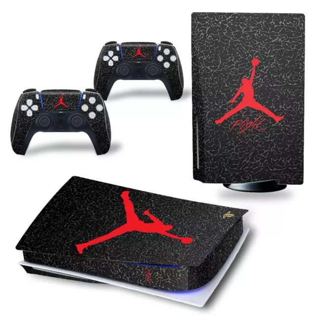 Air Jordan PS5 Skin Sticker Decal Vinyl Basketball Console+2controllers