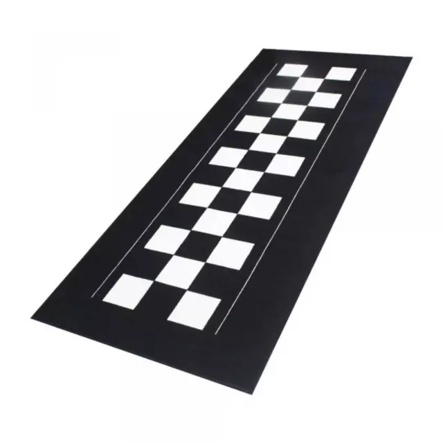 Tapis environnemental Biketek Garage Mat Checker Board noir damier blanc pour