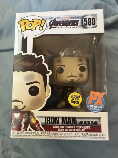 Funko Pop! Marvel Avengers Endgame I am Iron Man Glow #580 Special Edition