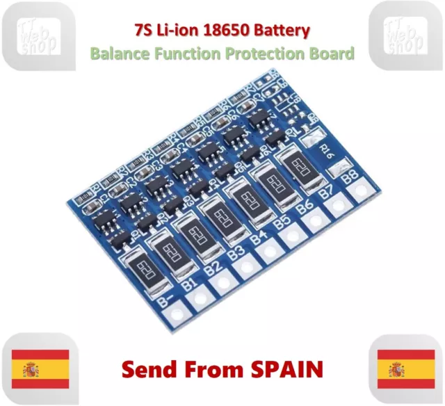 7S BMS Balancer Lithium Li-ion 18650 4.2V Battery Protection Board Balancing