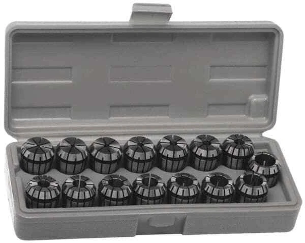 Accupro 13 Piece, 1/4 to 5/8" Capacity, ER25 ER Coolant Collet Set 0.02mm TIR...
