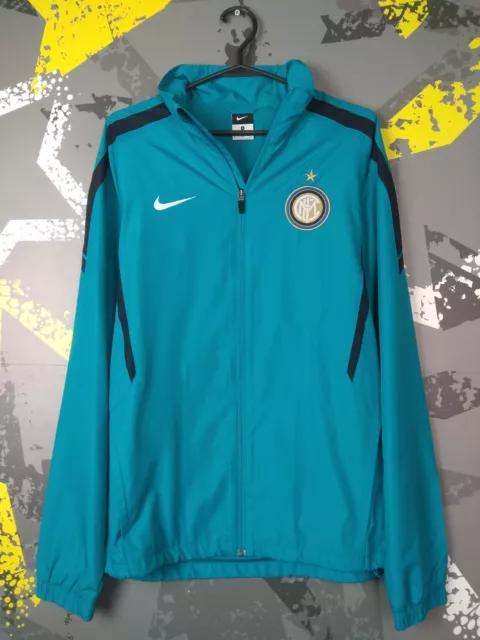 Inter Milan Training Jacket With Zipped Blue Nike Polyester Mens Size S ig93