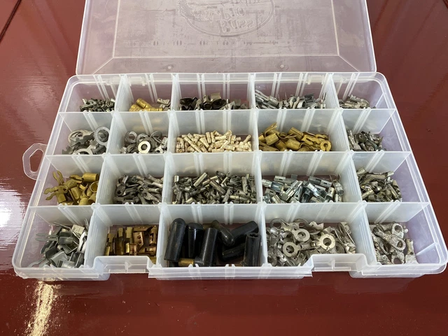 Ignition Electrical Wire Clip Assortment Parts Tray Big Lot Delco Packard Rajah