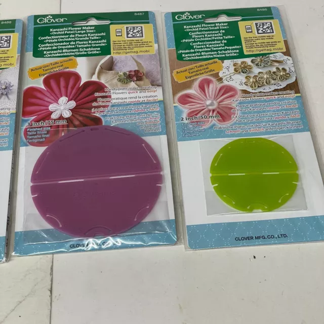 Clover KANZASHI Flower Maker Plates 8486 8487 8488 8489 Daisy Orchid Petal 3