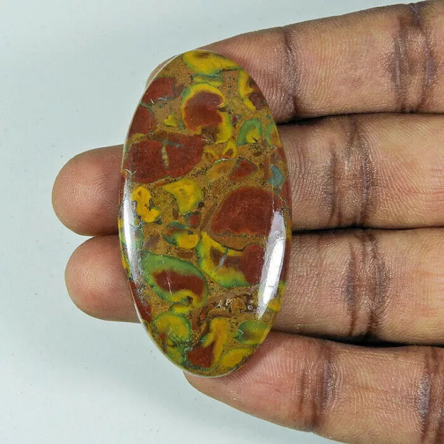 67 Cts. Natural Fruit Jasper Oval Cabochon Loose Gemstone BH03-33